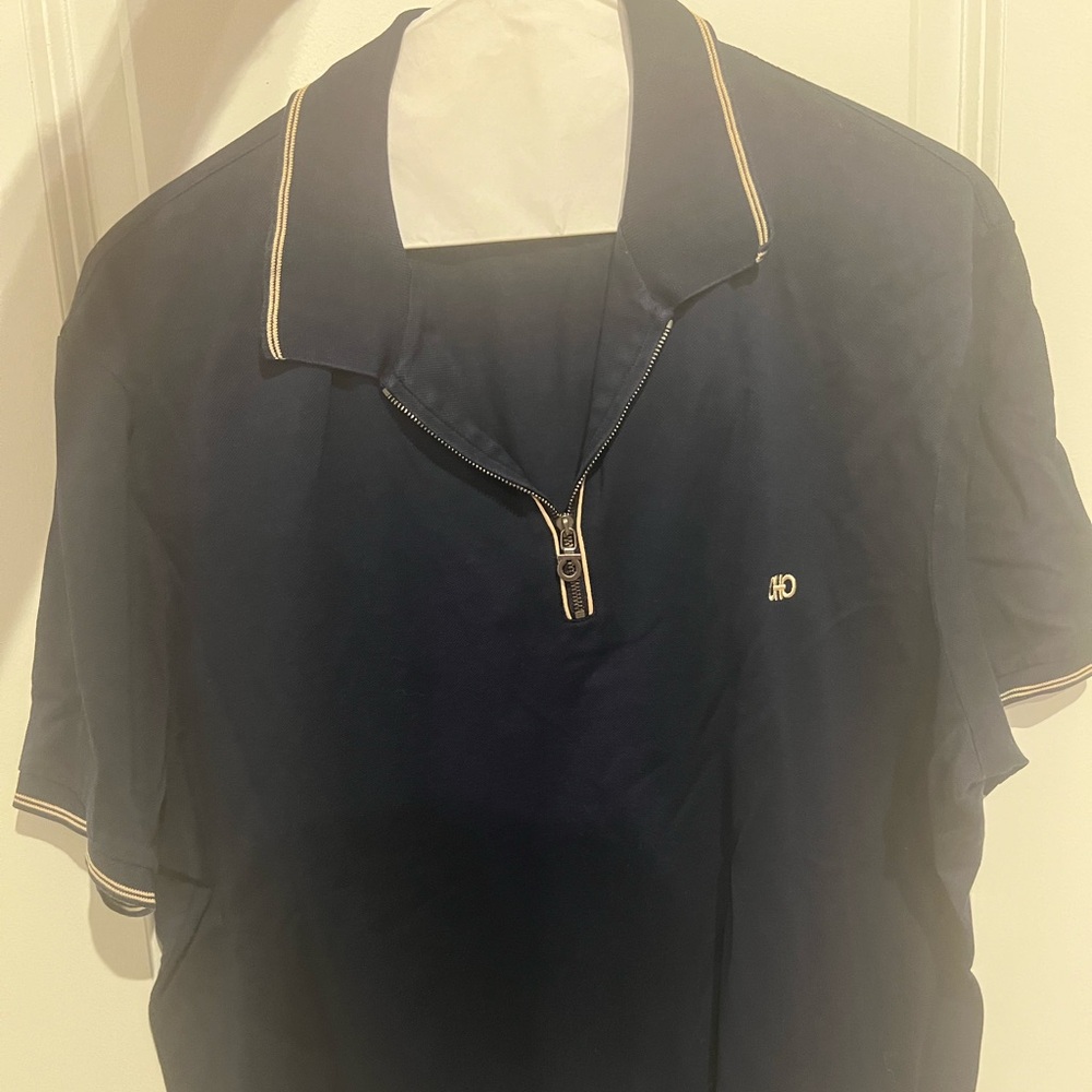 Ferragamo Navy Polo. Men’s L